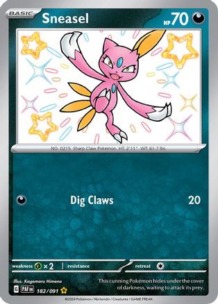 Sneasel 182/091 - Shiny Rare - Holofoil