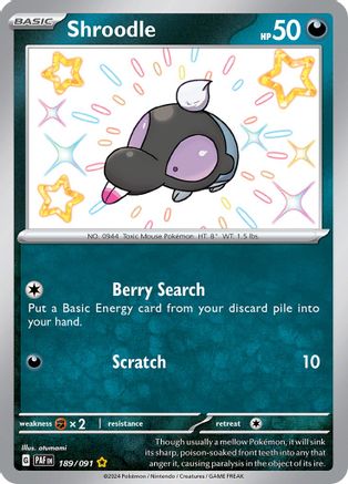Shroodle 189/091 - Shiny Rare - Holofoil