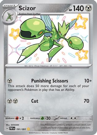 Scizor 191/091 - Shiny Rare - Holofoil