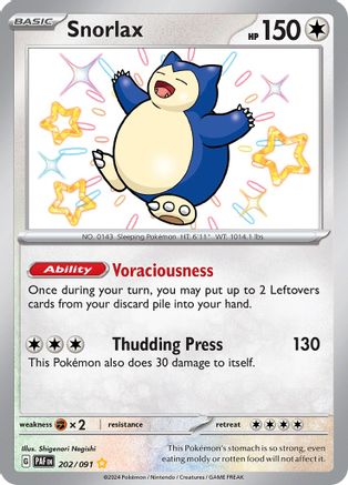 Snorlax 202/091 - Shiny Rare - Holofoil