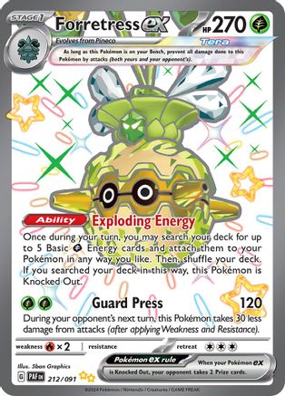 Forretress ex 212/091 - Shiny Ultra Rare - Holofoil