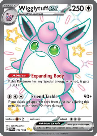 Wigglytuff ex 222/091 - Shiny Ultra Rare - Holofoil