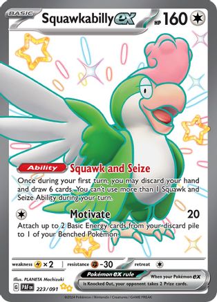 Squawkabilly ex 223/091 - Shiny Ultra Rare - Holofoil