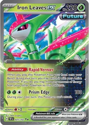 Iron Leaves ex 025/162 - Double Rare - Holofoil