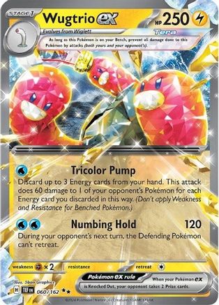 Wugtrio ex 060/162 - Double Rare - Holofoil