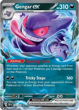 Gengar ex 104/162 - Double Rare - Holofoil