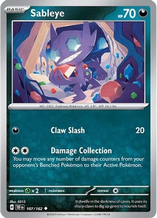 Sableye 107/162 - Uncommon