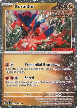 Koraidon (Gamestop Promo) 119/162 - Promo - Reverse Holofoil