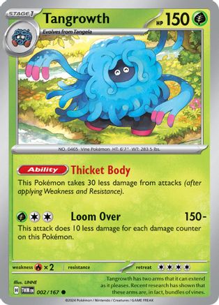 Tangrowth 002/167 - Common - Reverse Holofoil