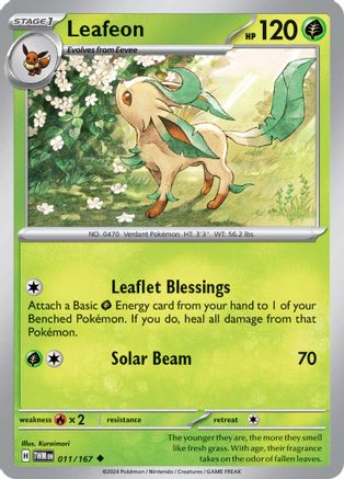 Leafeon 011/167 - Uncommon - Reverse Holofoil