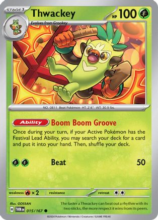 Thwackey 015/167 - Common - Reverse Holofoil