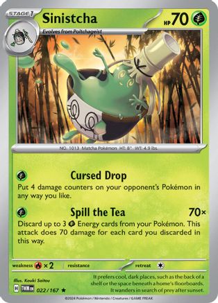 Sinistcha 022/167 - Rare - Holofoil