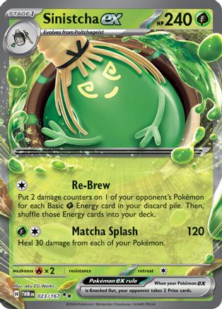 Sinistcha ex 023/167 - Double Rare - Holofoil