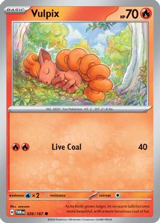 Vulpix 026/167 - Common - Reverse Holofoil