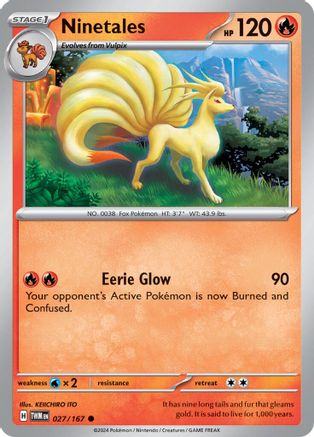 Ninetales 027/167 - Common - Reverse Holofoil