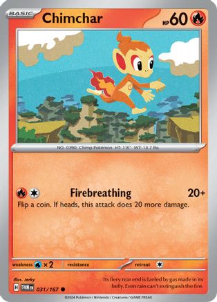 Chimchar 031/167 - Common - Reverse Holofoil