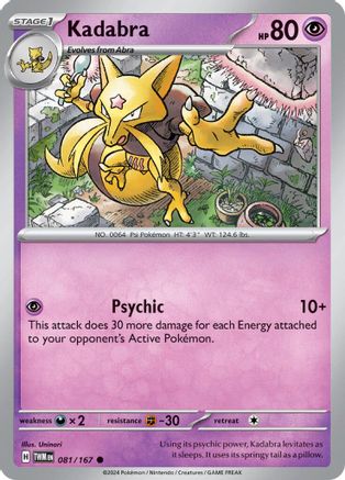 Kadabra 081/167 - Common - Reverse Holofoil