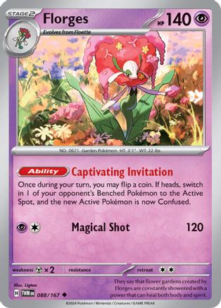 Florges 088/167 - Uncommon - Reverse Holofoil