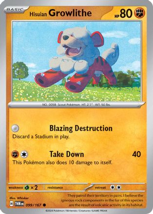 Hisuian Growlithe 099/167 - Common