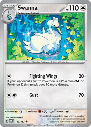 Swanna 140/167 - Uncommon - Reverse Holofoil