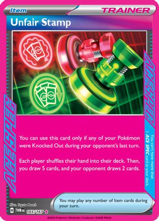 Unfair Stamp 165/167 - ACE SPEC Rare - Holofoil