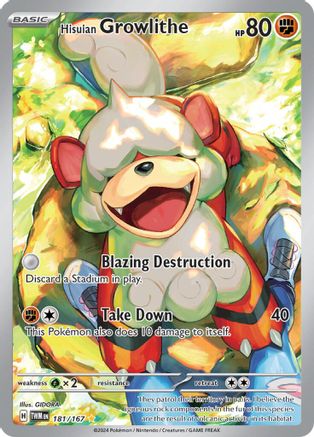 Hisuian Growlithe 181/167 - Illustration Rare - Holofoil