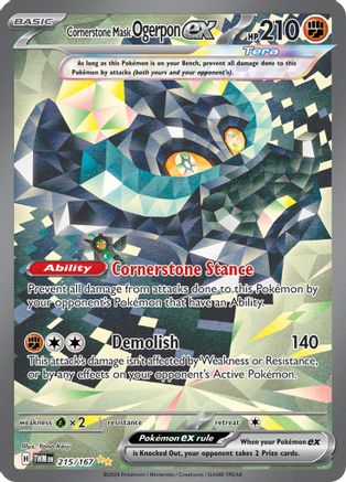 Cornerstone Mask Ogerpon ex 215/167 - Special Illustration Rare - Holofoil