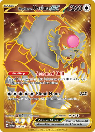 Bloodmoon Ursaluna ex 222/167 - Hyper Rare - Holofoil