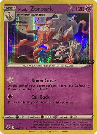Hisuian Zoroark 076/196 - Promo - Holofoil