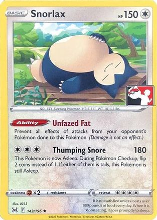 Snorlax 143/196 - Rare