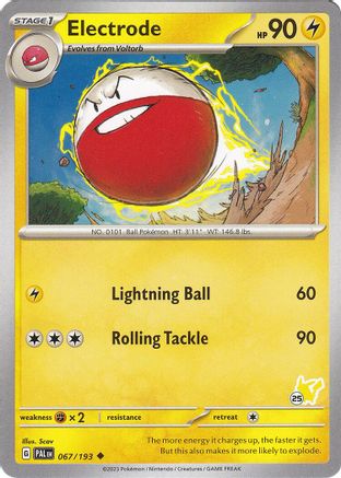 Electrode - Pikachu 25 067 - Uncommon
