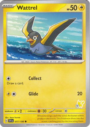 Wattrel - Pikachu 17 077 - Common