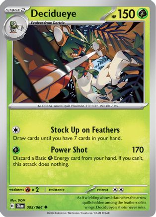 Decidueye 005/064 - Uncommon - Reverse Holofoil