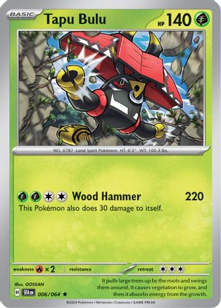 Tapu Bulu 006/064 - Rare - Reverse Holofoil