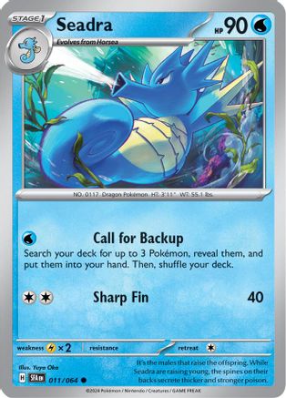 Seadra 011/064 - Common - Reverse Holofoil