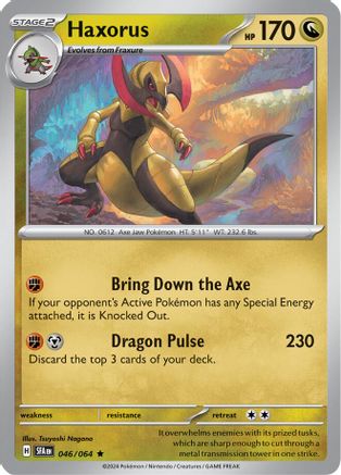 Haxorus 046/064 - Rare - Reverse Holofoil