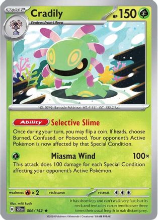Cradily 006/142 - Rare - Reverse Holofoil