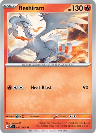 Reshiram 022/142 - Uncommon - Reverse Holofoil