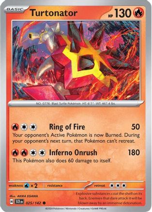 Turtonator 025/142 - Common - Reverse Holofoil
