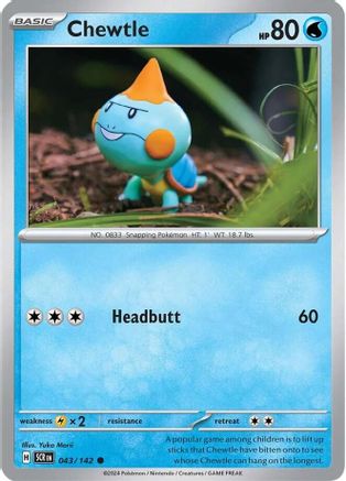 Chewtle 043/142 - Common - Reverse Holofoil