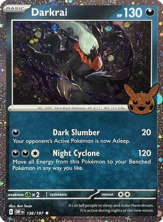 Darkrai (Cosmos Holo) 136/197 - Holo Rare - Holofoil