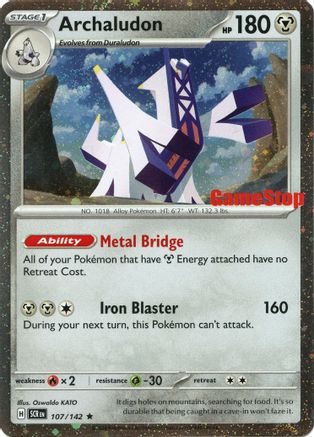 Archaludon (Cosmos Holo) (Gamestop Exclusive) 107 - Rare - Holofoil