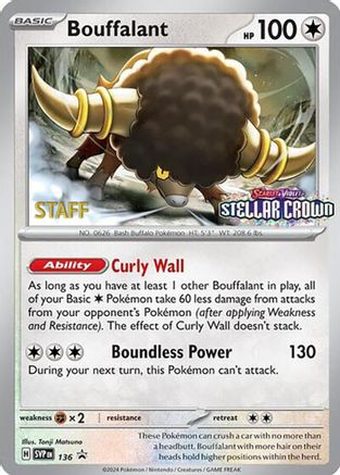 Bouffalant 136 - Promo - Reverse Holofoil