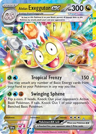 Alolan Exeggutor ex 133/191 - Double Rare - Holofoil