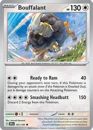 Bouffalant 151/191 - Common - Reverse Holofoil
