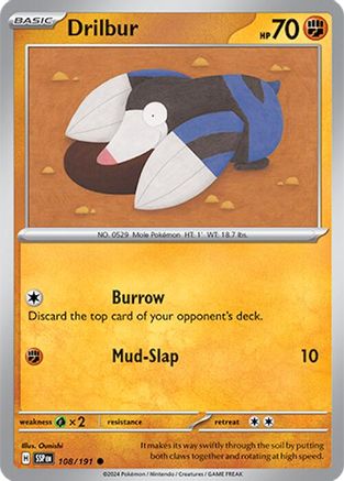 Drilbur 108/191 - Common - Reverse Holofoil