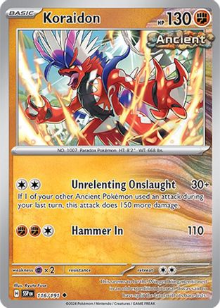 Koraidon 116/191 - Uncommon - Reverse Holofoil