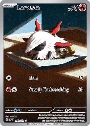Larvesta 196/191 - Illustration Rare - Holofoil