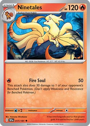 Ninetales 017/191 - Uncommon - Reverse Holofoil