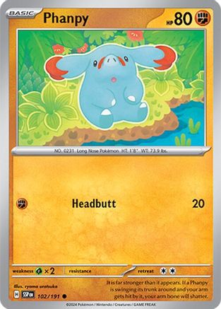 Phanpy 102/191 - Common - Reverse Holofoil